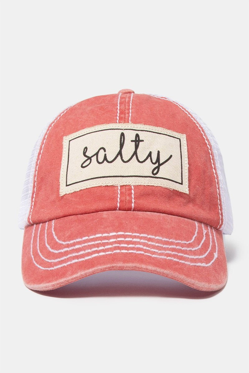 Salty Canvas Patch Mesh Back Baseball cap