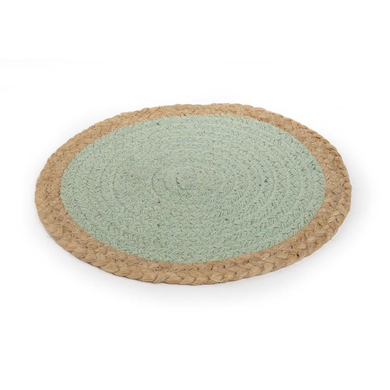 10″ Jute/Cotton Candle Mat Large