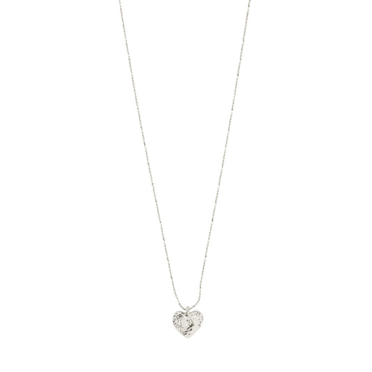 Sophia Heart Necklace Silver Plated