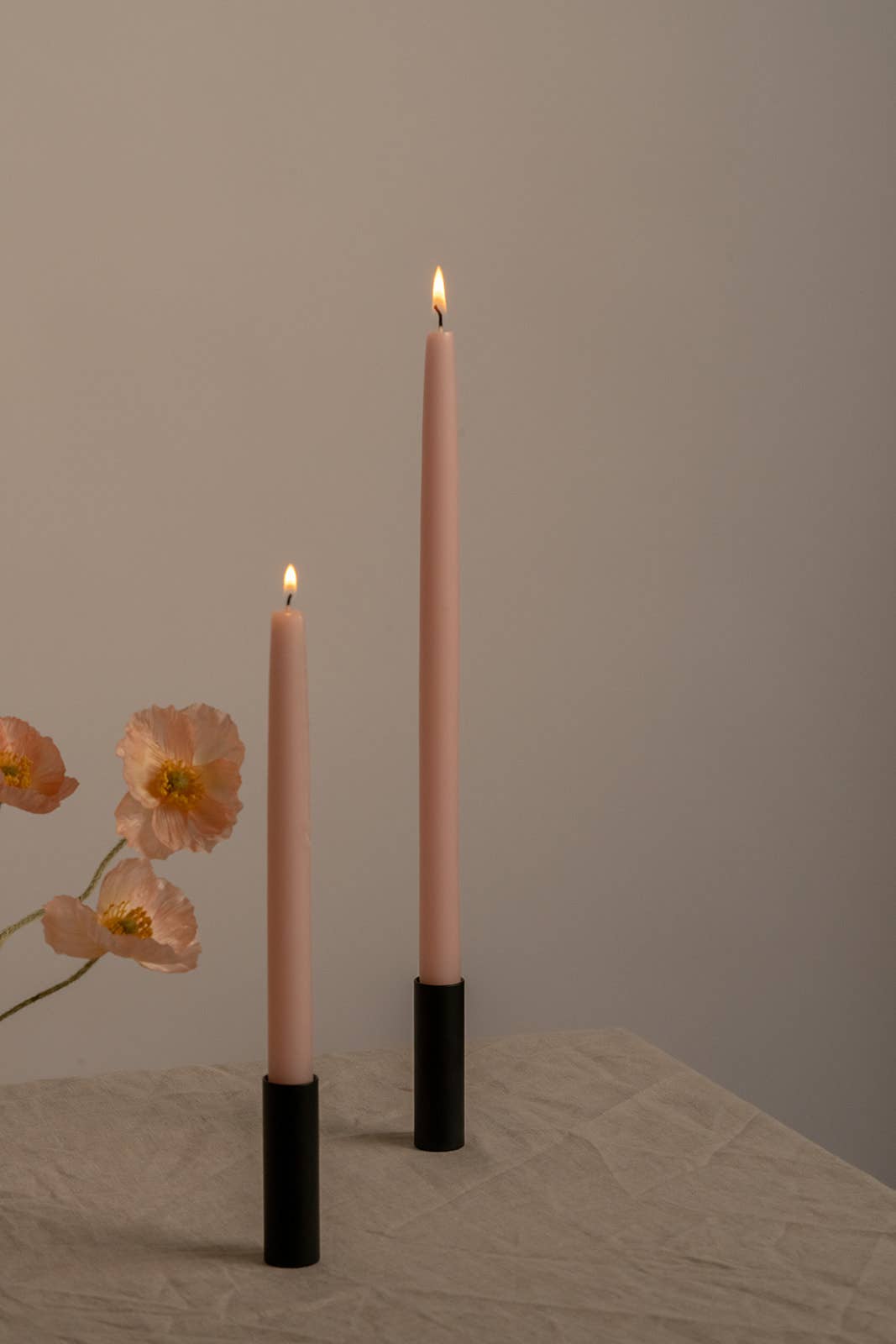 100% Beeswax Dipped Candles | Pink Rose