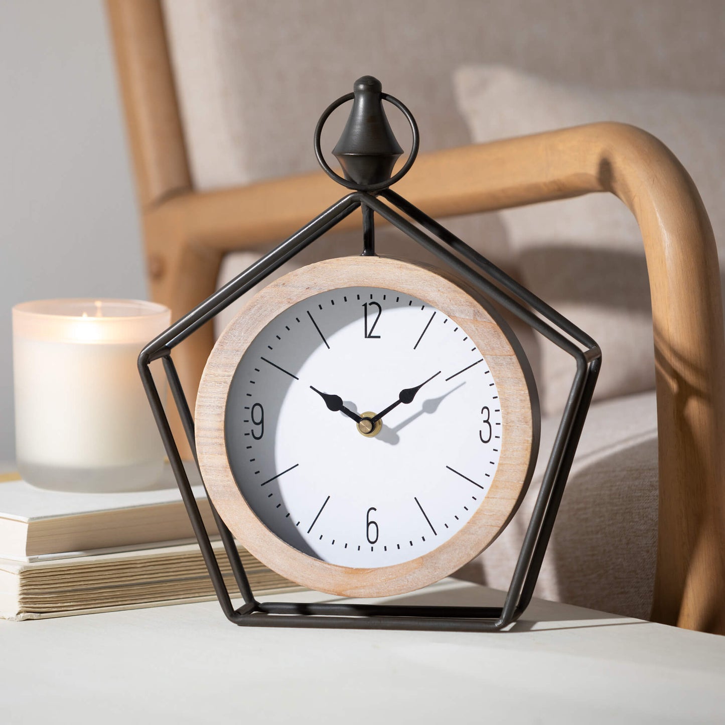 Pentagon Table Clock