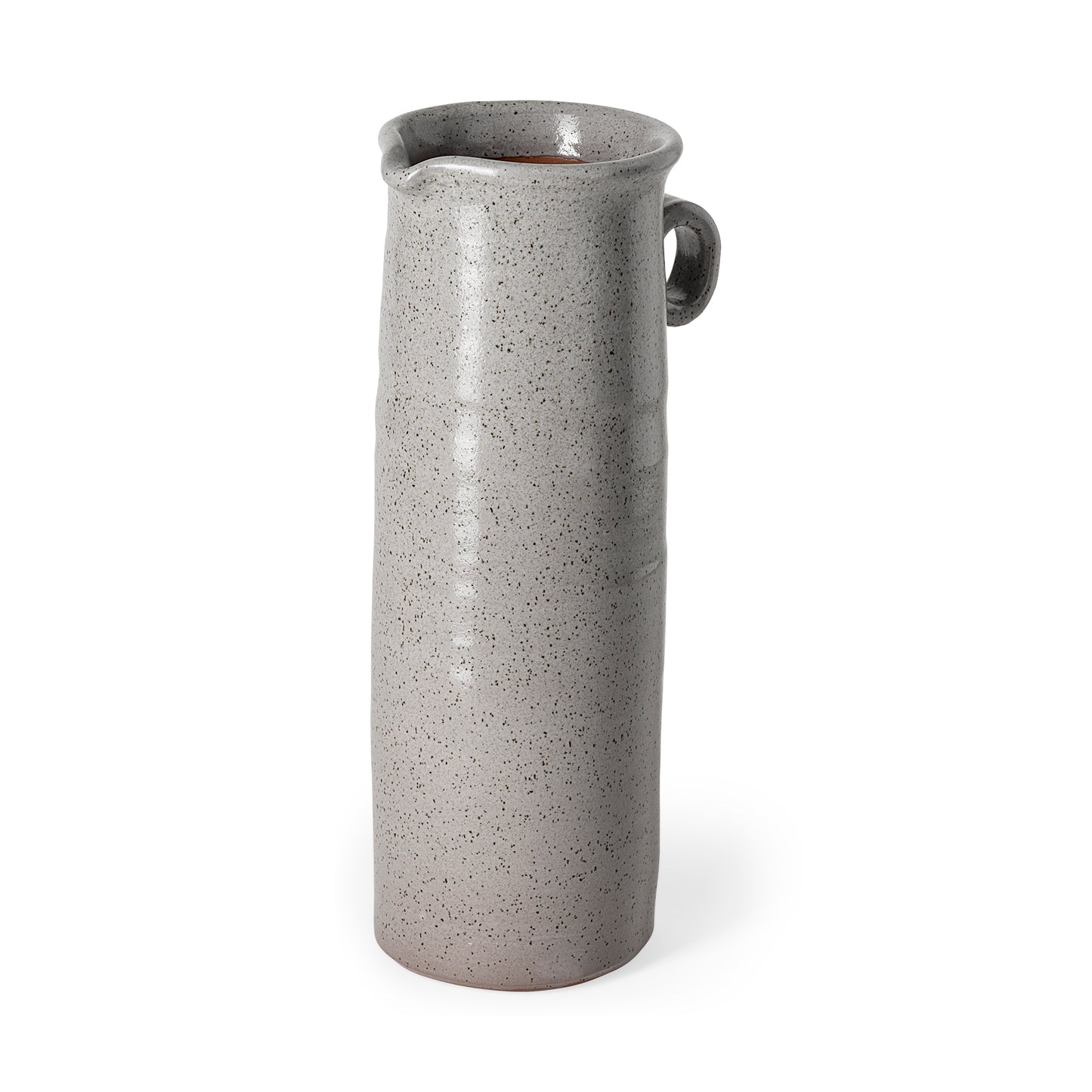 Small Freckled Gray Ceramic Jug