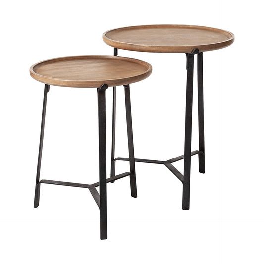 Solid Brown Nesting Tables