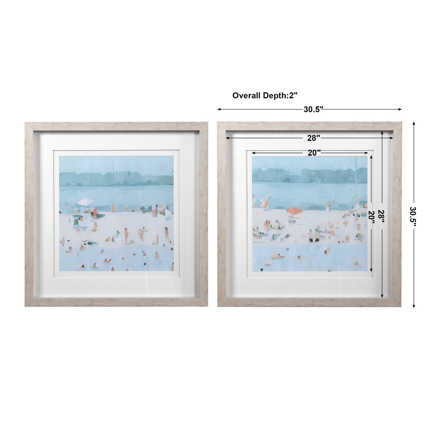 Sea Glass Sandbar Framed Print