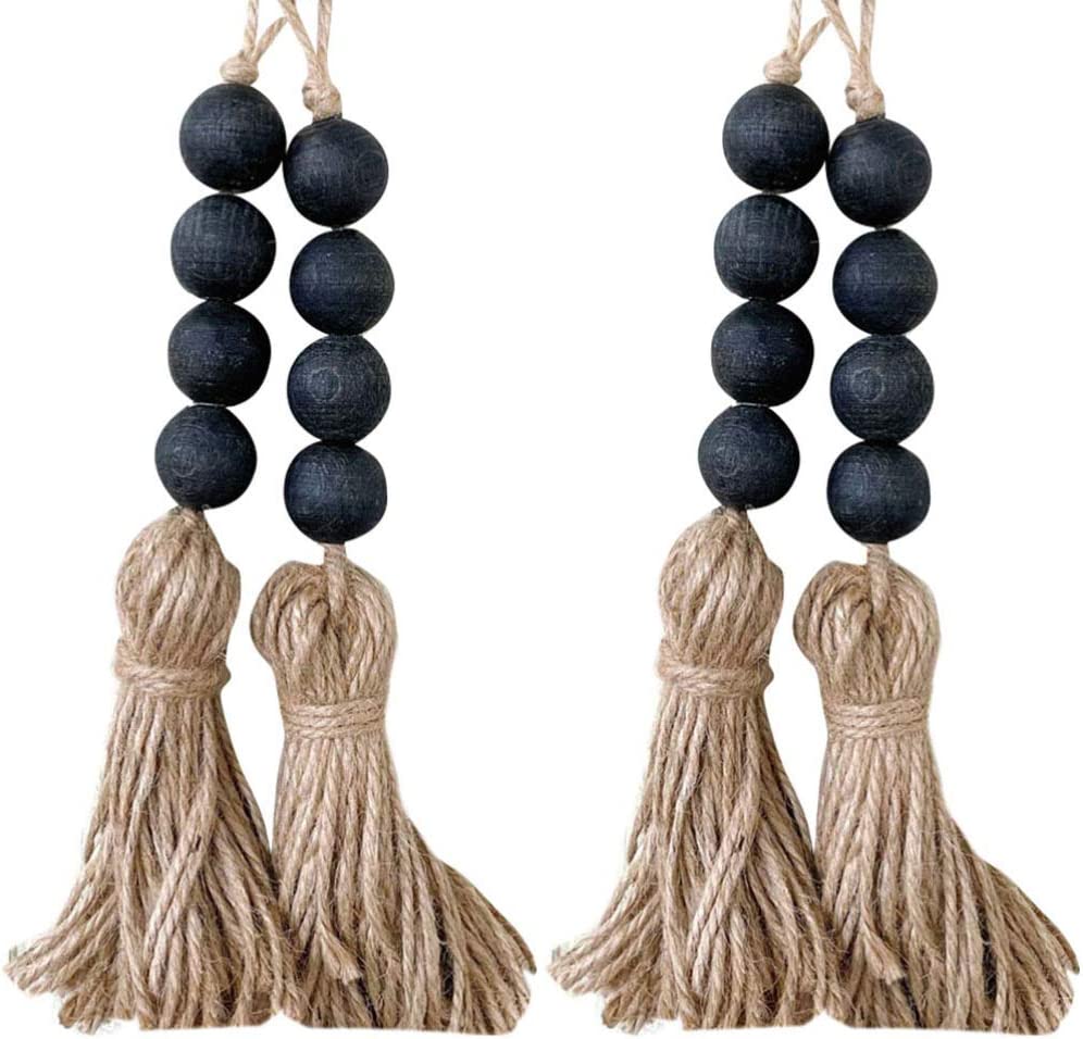 Pair Natural Tassel Beads