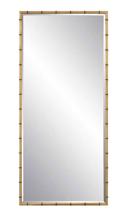 Metal Bamboo Leaner Mirror